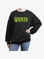 Wicked Green Logo Girls Oversized Sweatshirt