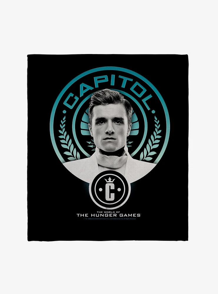 The World Of The Hunger Games Capitol Peeta Mellark Throw Blanket