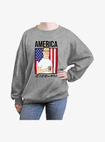 King of the Hill America I'll Tell Ya Girls Oversized Sweatshirt