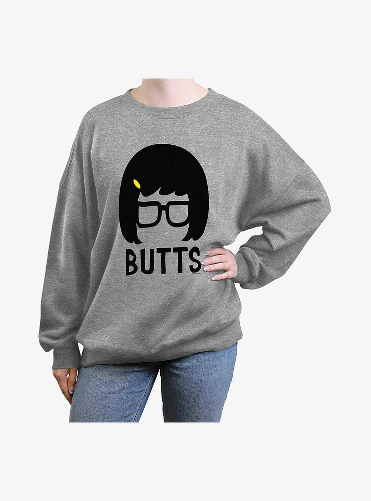 Bob's Burgers Butts Girls Oversized Sweatshirt