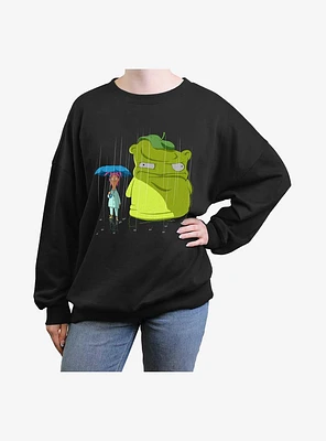 Bob's Burgers Kuchi Kopi-Ro Girls Oversized Sweatshirt