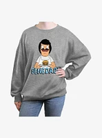 Bob's Burgers Gene Dad Girls Oversized Sweatshirt