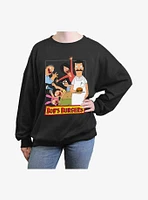 Bob's Burgers Group Up Girls Oversized Sweatshirt