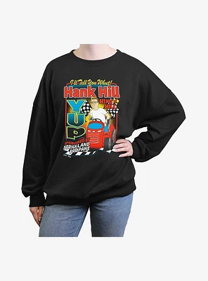 King of the Hill Hank Yup Girls Oversized Sweatshirt