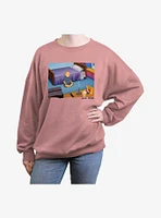 King of the Hill Bobby Meditating Girls Oversized Sweatshirt