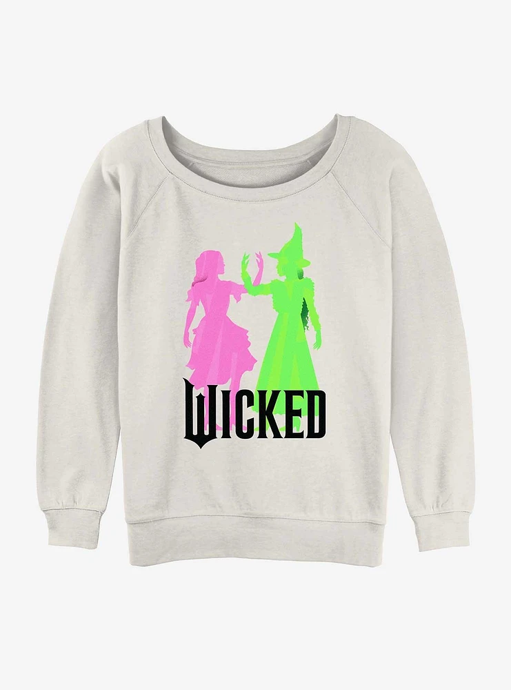 Wicked Witches Together Girls Slouchy Sweatshirt