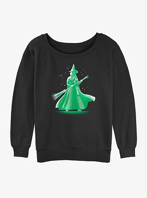 Wicked Elphaba Witch Girls Slouchy Sweatshirt