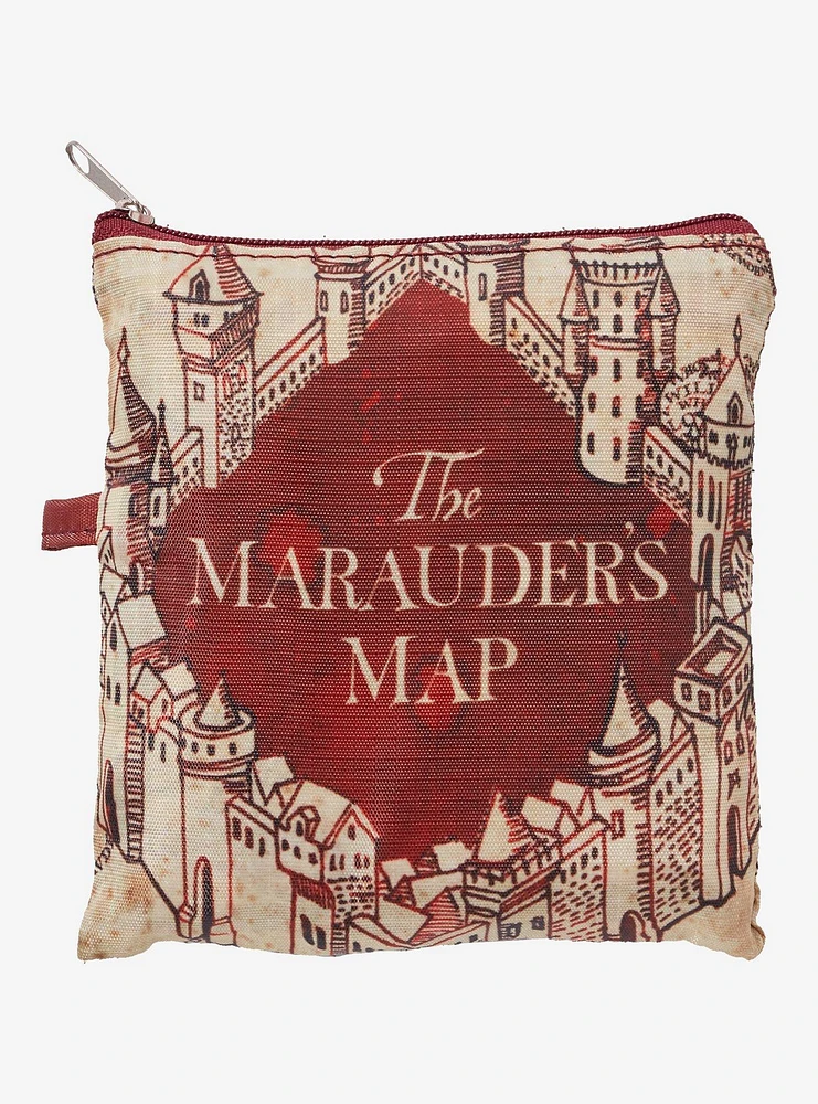 Harry Potter The Marauder's Map Allover Print Reusable Collapsible Tote Bag - BoxLunch Exclusive