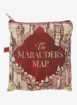 Harry Potter The Marauder's Map Allover Print Reusable Collapsible Tote Bag - BoxLunch Exclusive