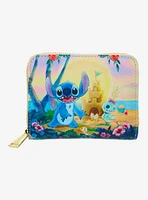 Loungefly Disney Lilo & Stitch Beach Scene Small Zip Wallet - BoxLunch Exclusive