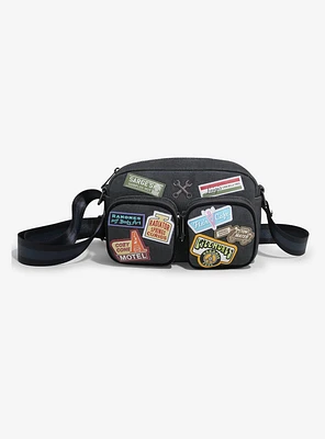 Loungefly Disney Pixar Cars Radiator Springs Patches Crossbody Bag - BoxLunch Exclusive