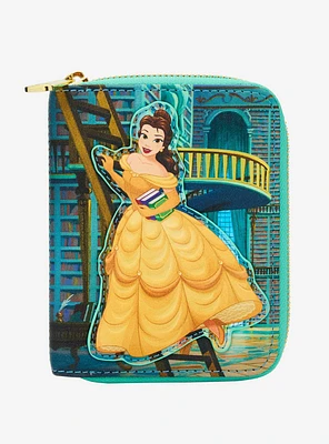 Loungefly Disney Beauty and the Beast Belle Library Small Zip Wallet- BoxLunch Exclusive