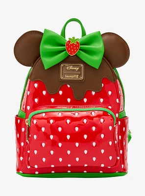 Loungefly Disney Minnie Mouse Chocolate Dipped Strawberry Ears Scented Mini Backpack - BoxLunch Exclusive
