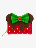 Loungefly Disney Minnie Mouse Chocolate Dipped Strawberry Ears Scented Small Zip Wallet - BoxLunch Exclusive