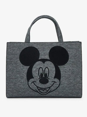 Loungefly Disney Mickey Mouse Gray Denim Convertible Handbag — BoxLunch Exclusive