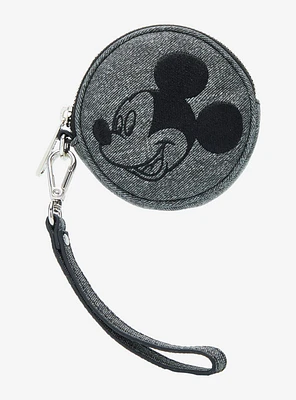 Loungefly Disney Mickey Mouse Gray Denim Coin Purse — BoxLunch Exclusive
