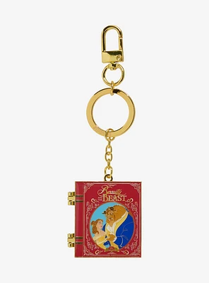 Loungefly Disney Beauty and the Beast Hinged Book Keychain - BoxLunch Exclusive