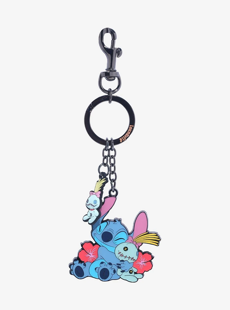 Loungefly Disney Lilo & Stitch Scrump & Stitch Multi-Charm Keychain - BoxLunch Exclusive