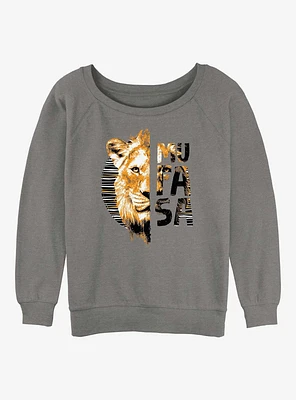 Mufasa: The Lion King Split Face Girls Slouchy Sweatshirt