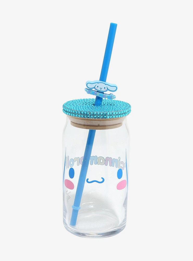 Sanrio Cinnamoroll Rhinestone Tumbler with Straw Charm — BoxLunch Exclusive