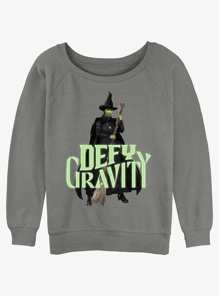 Wicked Elphaba Defy Gravity Womens Slouchy Sweatshirt