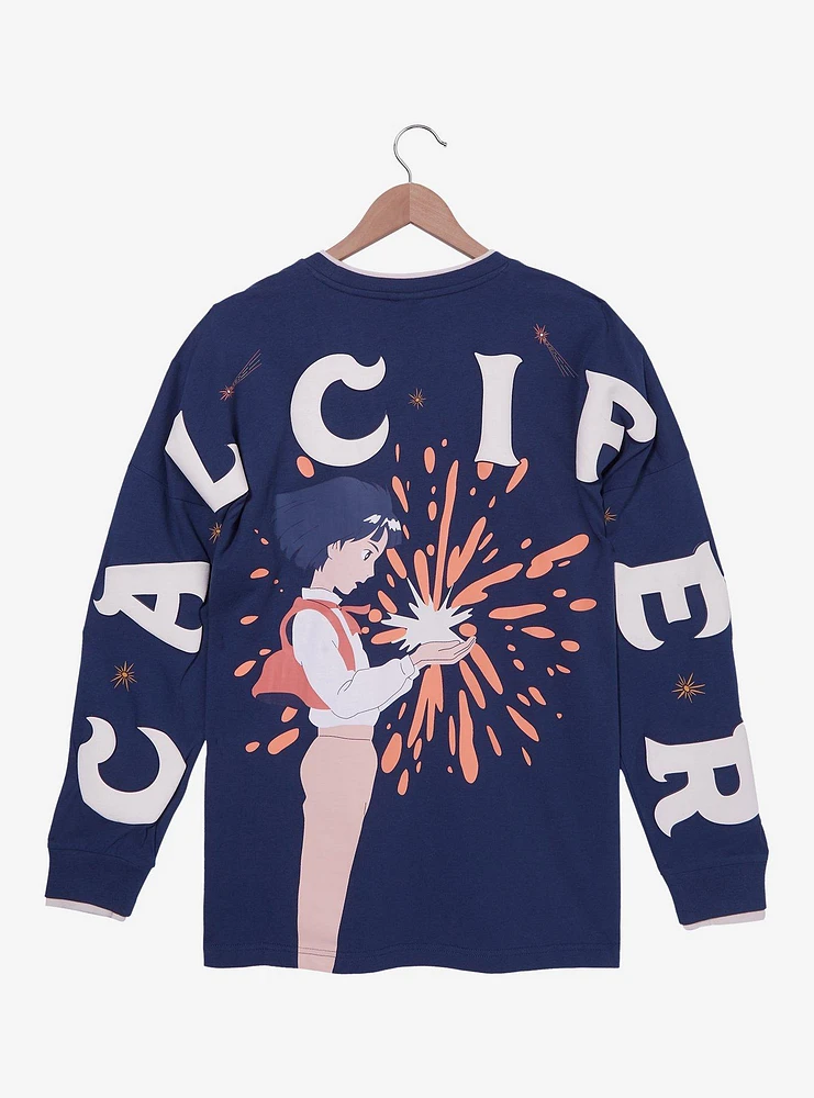 Her Universe Studio Ghibli® Howl's Moving Castle Calcifer Pocket Long Sleeve T-Shirt - BoxLunch Exclusive