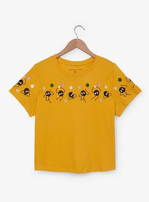 Our Universe Studio Ghibli® Spirited Away Embroidered Soot Sprites Women's Cropped T-Shirt - BoxLunch Exclusive