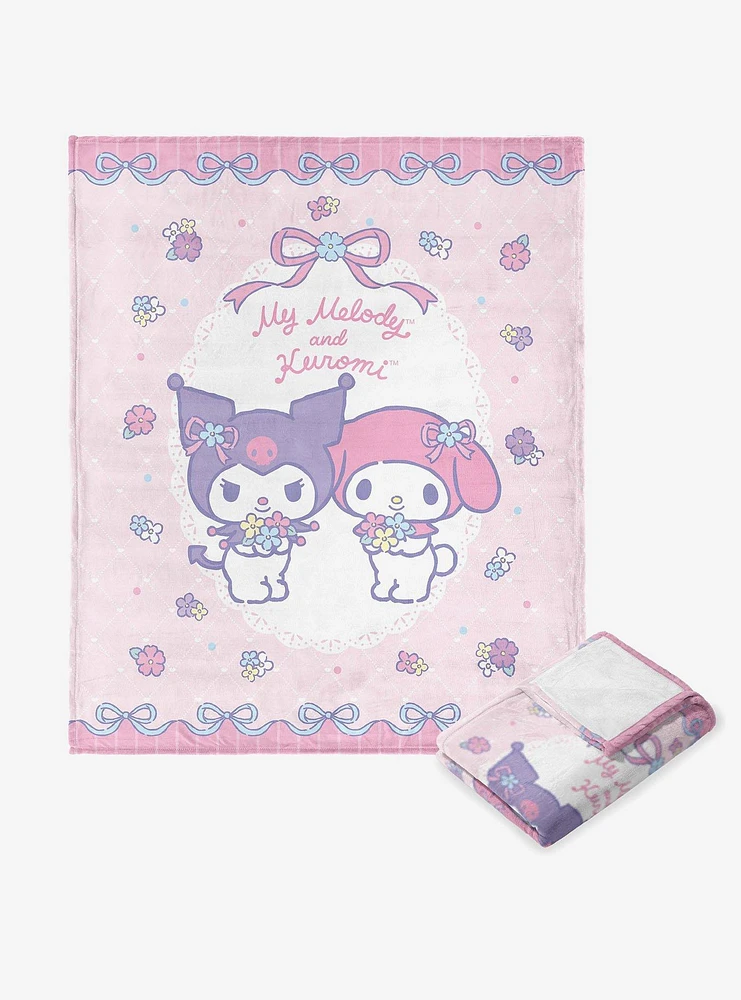 Sanrio My Melody Flower Friends Silk Touch Throw Blanket