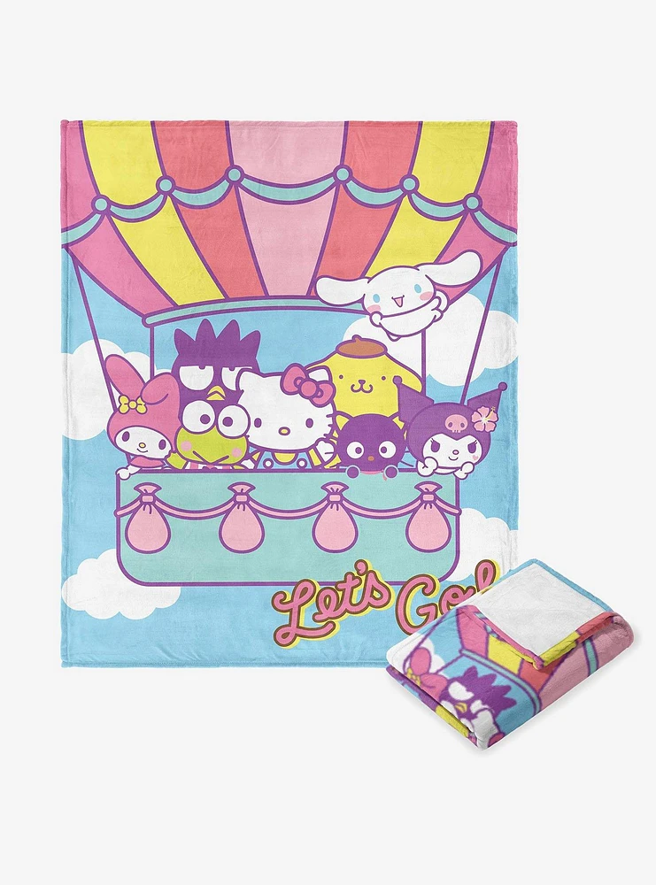 Sanrio Hello Kitty Flying Together Silk Touch Throw Blanket