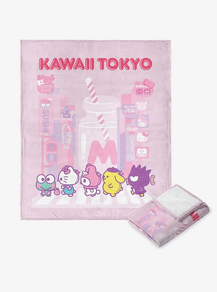 Sanrio Hello Kitty Kawaii Tokyo Silk Touch Throw Blanket