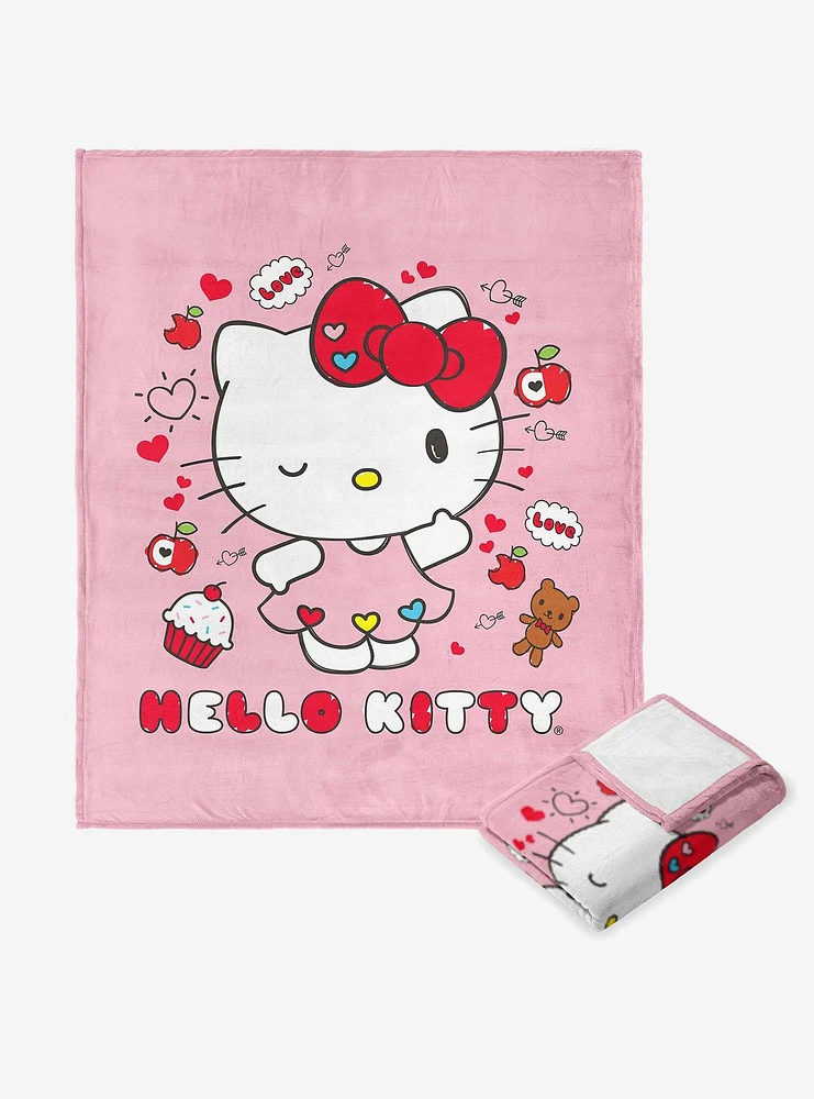 Sanrio Hello Kitty Super Sweet Silk Touch Throw Blanket