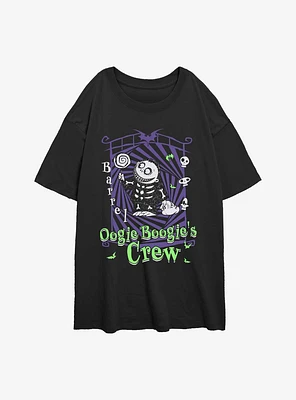 Disney The Nightmare Before Christmas Boogies Crew Barrel Girls Oversized T-Shirt