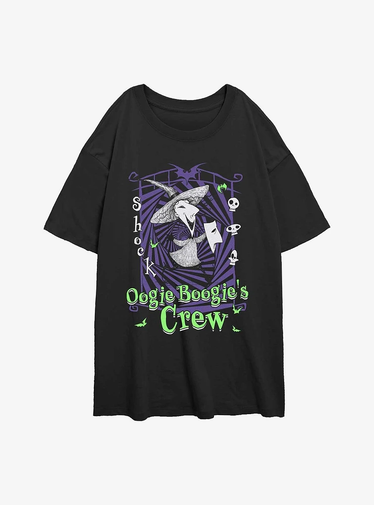 Disney The Nightmare Before Christmas Boogies Crew Shock Girls Oversized T-Shirt