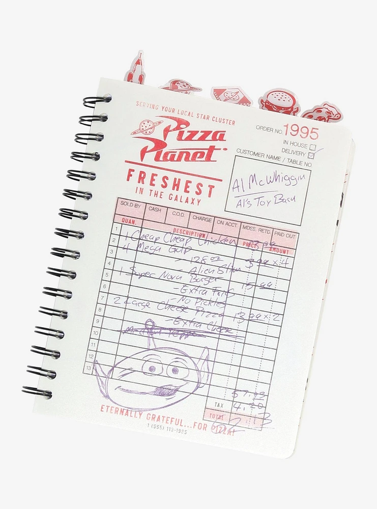 Disney Pixar Toy Story Pizza Planet Order Sheet Figural Tab Journal - BoxLunch Exclusive