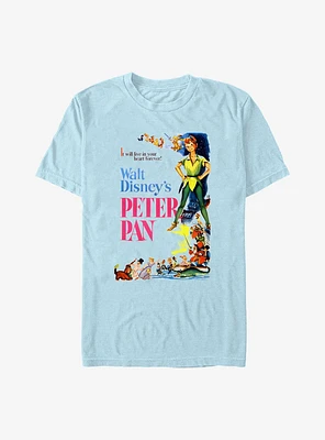 Disney Peter Pan Vintage Poster Garment Dye T-Shirt