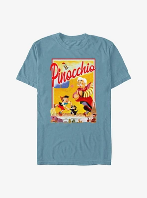 Disney Pinocchio Storybook Poster Garment Dye T-Shirt