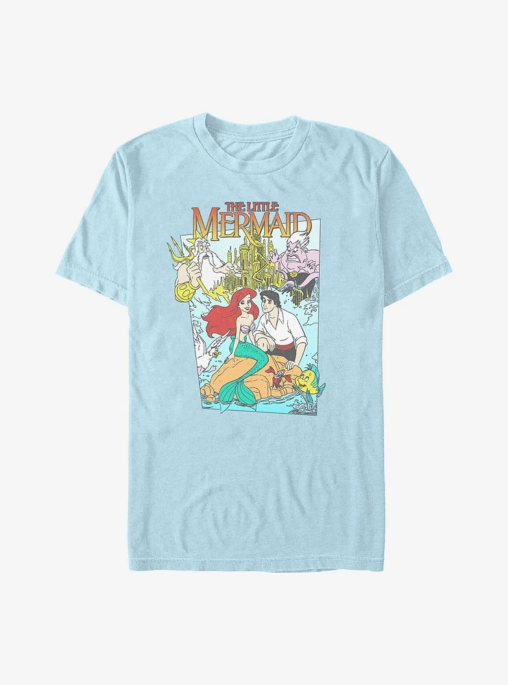 Disney The Little Mermaid Retro Cover Garment Dye T-Shirt