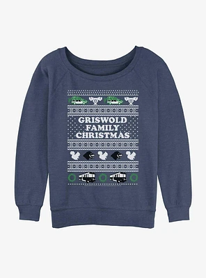 National Lampoon's Christmas Vacation Griswold Family Ugly Sweater Girls Slouchy Sweatshirt