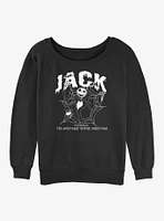 The Nightmare Before Christmas Collegiate Jack Girls Slouchy Sweatshirt