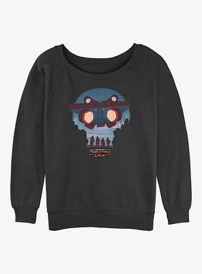 Skeleton Crew Kids And Ship Girls Slouchy Sweatshirt