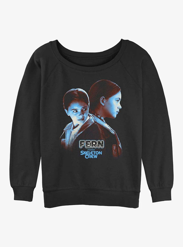 Skeleton Crew Fern Heroic Girls Slouchy Sweatshirt