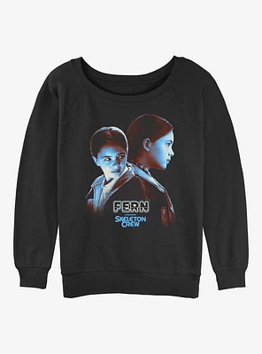 Skeleton Crew Fern Heroic Girls Slouchy Sweatshirt