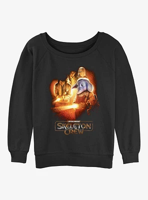 Skeleton Crew Elephant Light Vision Girls Slouchy Sweatshirt