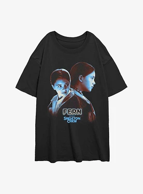 Skeleton Crew Fern Heroic Girls Oversized T-Shirt