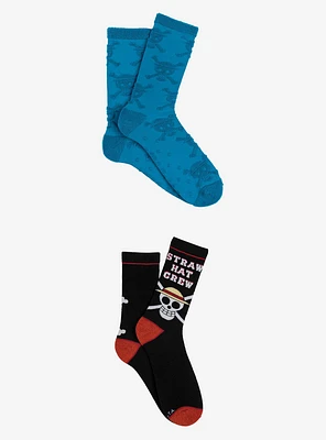 One Piece 2-pair Crew Socks