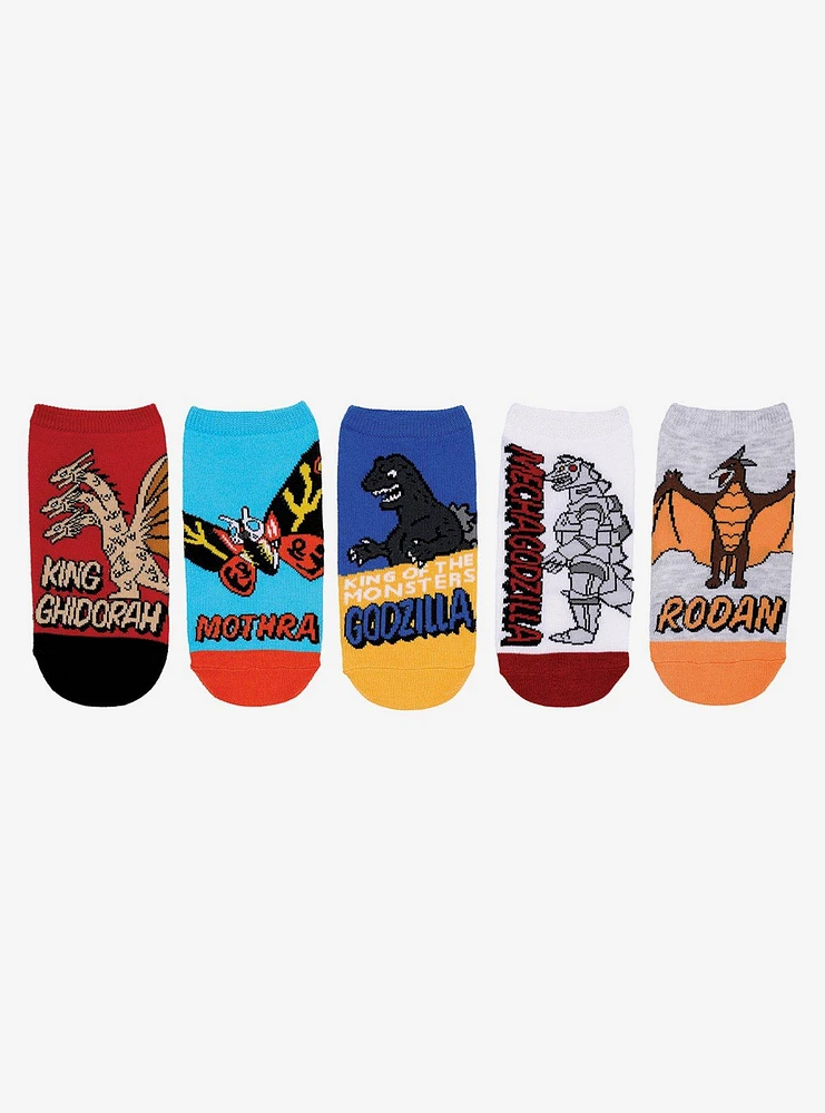 Godzilla Kids 5-pair Ankle Socks