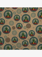 Elf Snow Globe Kraft Wrapping Paper