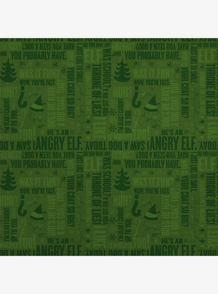 Elf Movie Quotes Repeating Pattern Kraft Wrapping Paper