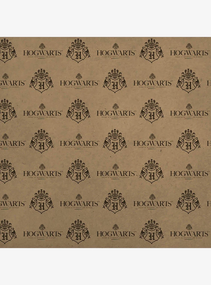 Harry Potter Hogwarts Modern Logo Kraft Wrapping Paper