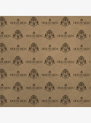 Harry Potter Hogwarts Modern Logo Kraft Wrapping Paper